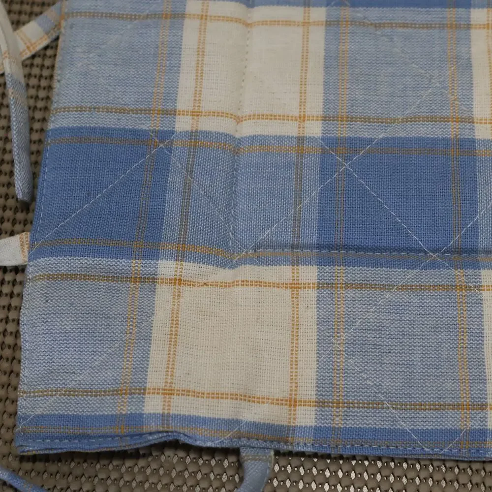 Fabric Basket Blue Plaid Quilted 8x8 Baking Dish Holder Park Imports New